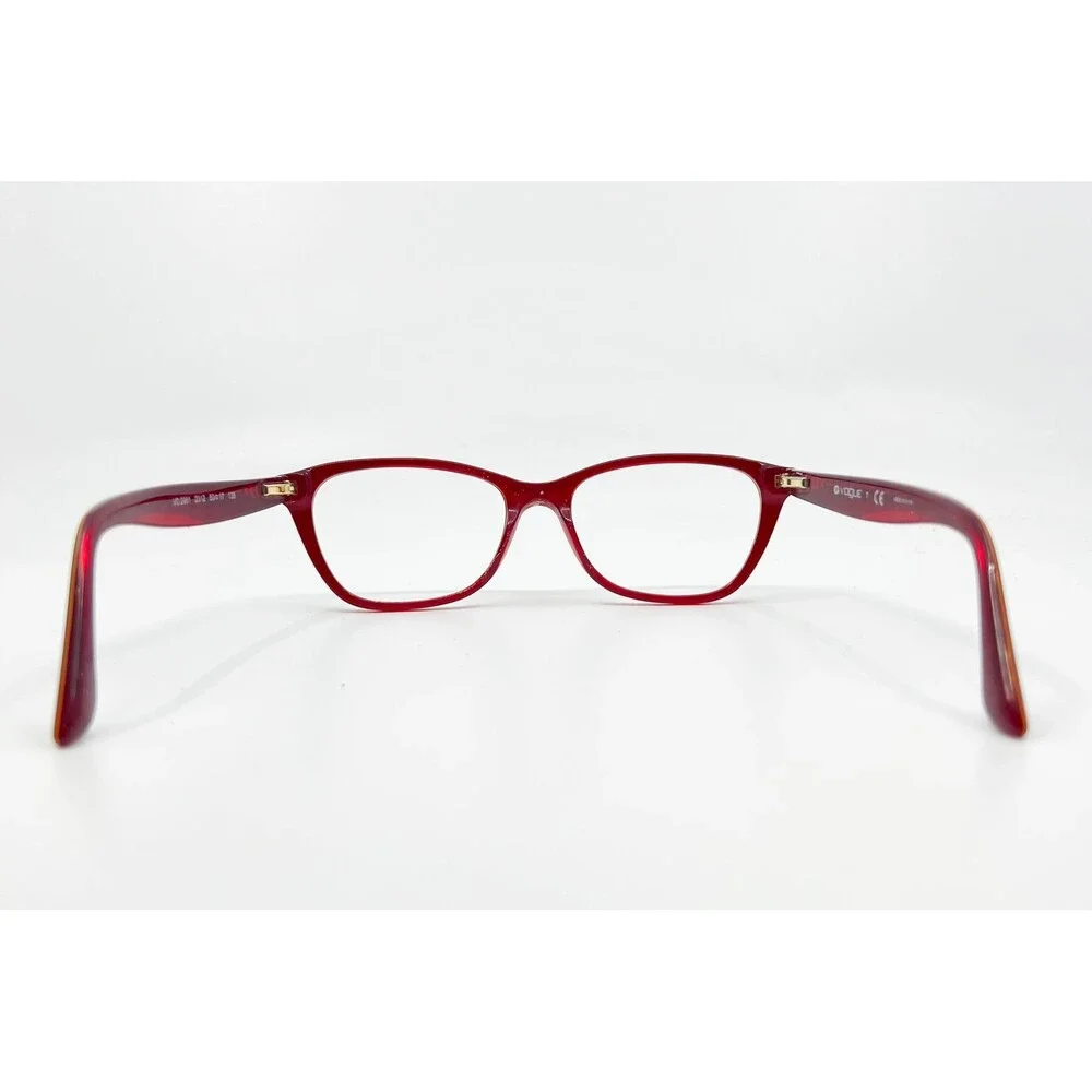 Vogue Eyeglasses Womens Black Red VO 2961 2312 Cat Eye 53-17-135